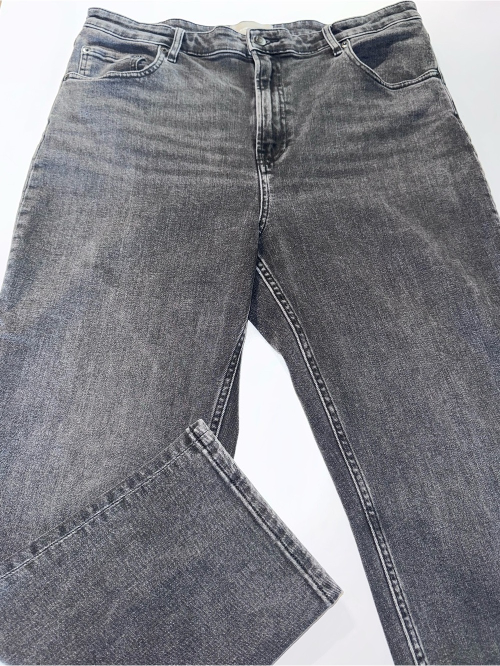 Women’s Everlane High Rise Charcoal Straight-Leg Jeans size 33